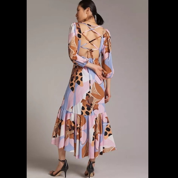 🌟HP🌟 Anthropologie NWT Hutch Bloom Wrap MIDI Dress Size XXS. - Picture 2 of 14